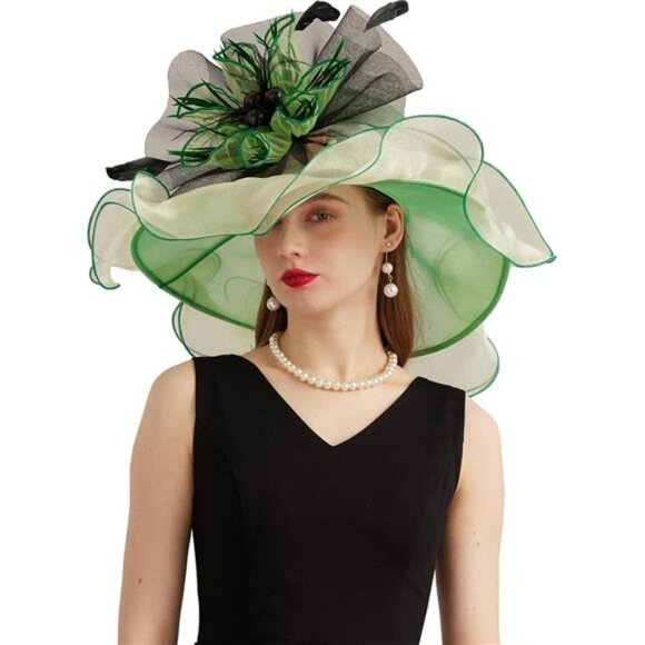Women's Kentucky Derby Church Dress Hat 03-light Green - Picture 4 of 7